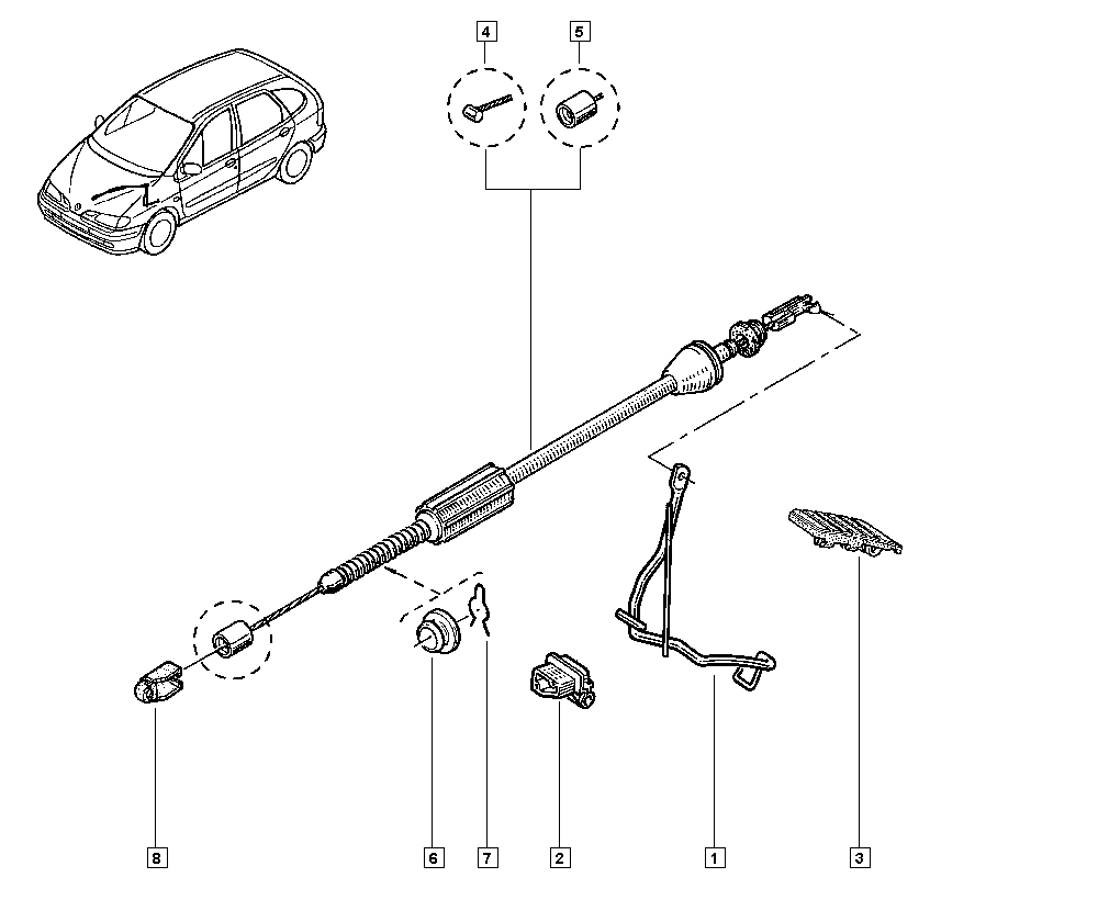 RENAULT 7700 415 221 - Accelerator Cable onlydrive.pro