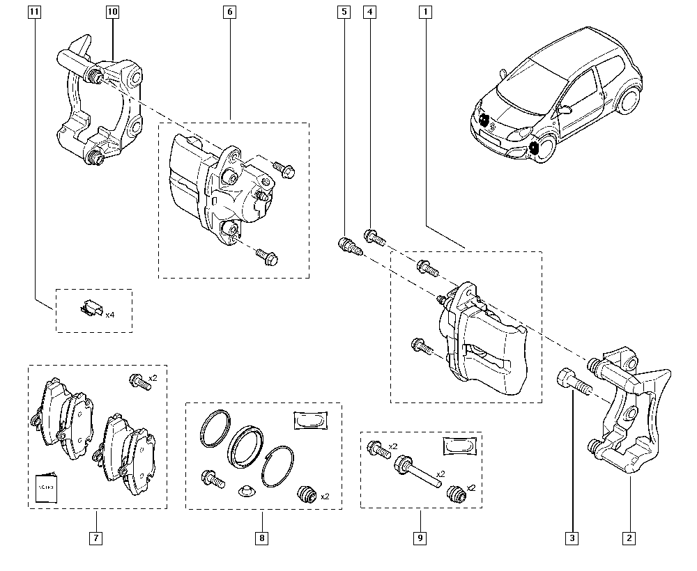 RENAULT 410602192R - Piduriklotsi komplekt,ketaspidur onlydrive.pro