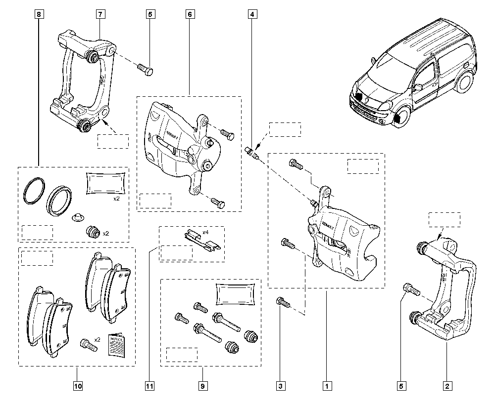 NISSAN 410608481R - Тормозные колодки, дисковые, комплект onlydrive.pro