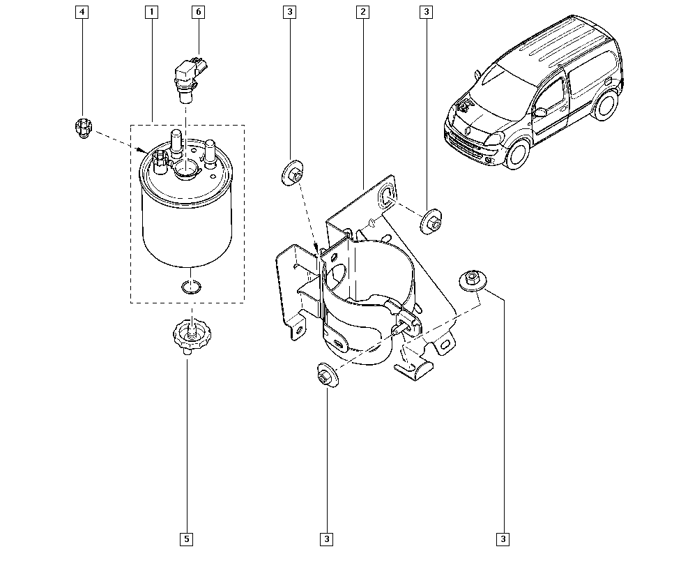 RENAULT 16 40 011 37R - Fuel filter onlydrive.pro