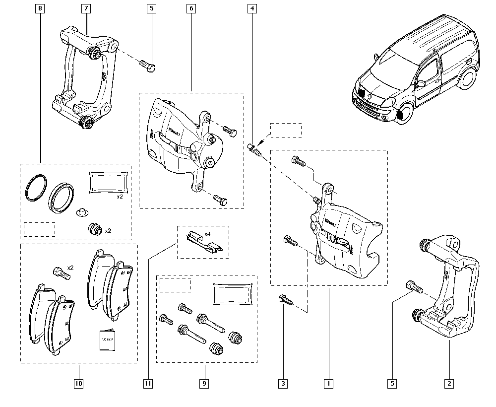 RENAULT 44 08 314 67R - Accessory Kit for disc brake Pads onlydrive.pro