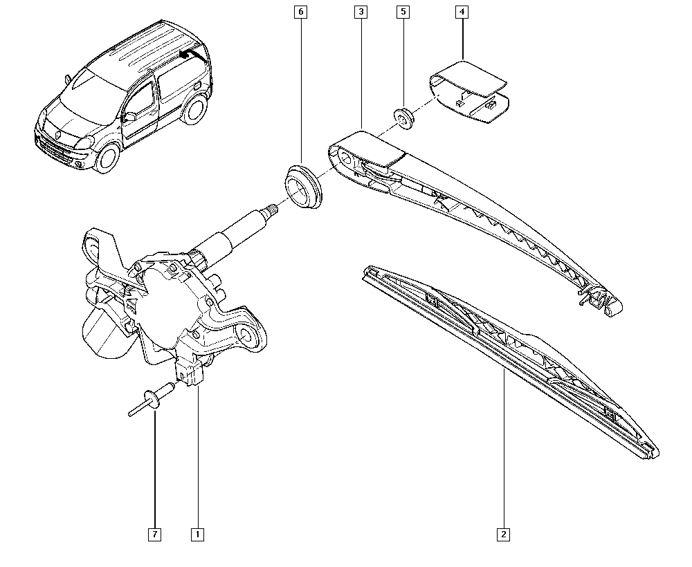 RENAULT 287906144R - Wiper Arm, window cleaning onlydrive.pro