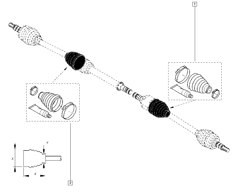 RENAULT 7701209992 - Piedziņas vārpsta onlydrive.pro