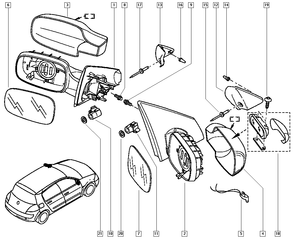 RENAULT 7701054752 - Наружное зеркало onlydrive.pro