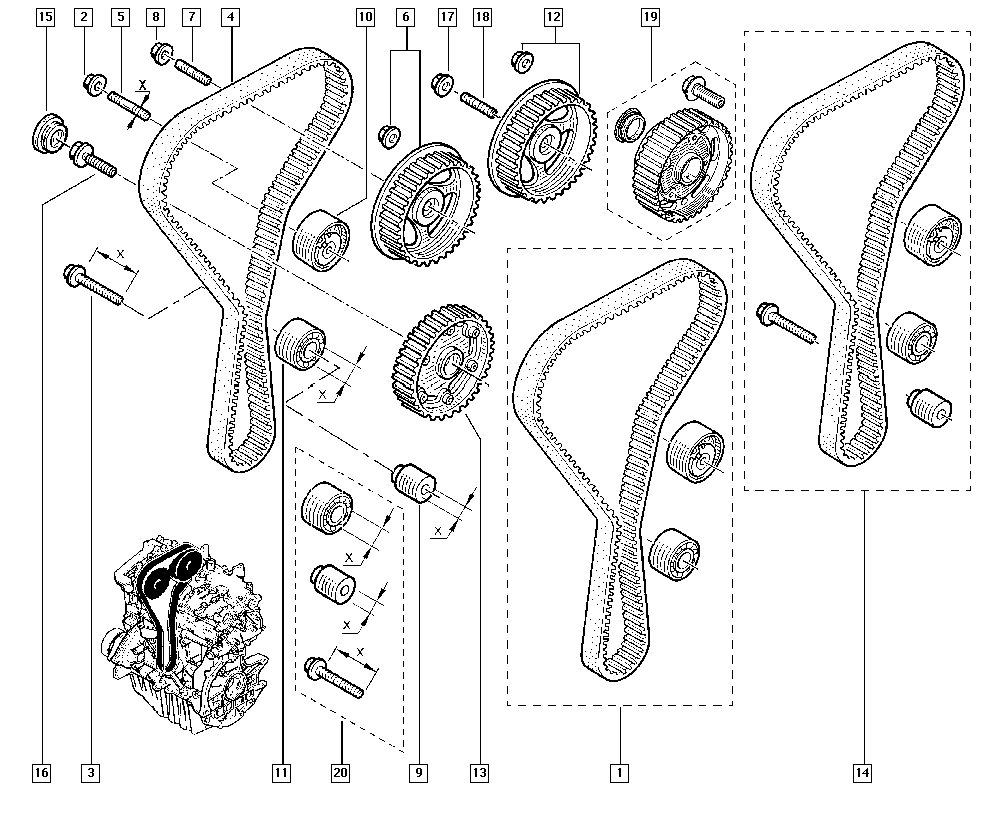 RENAULT 13 07 756 30R - Kreipiantysis skriemulys, paskirstymo diržas onlydrive.pro