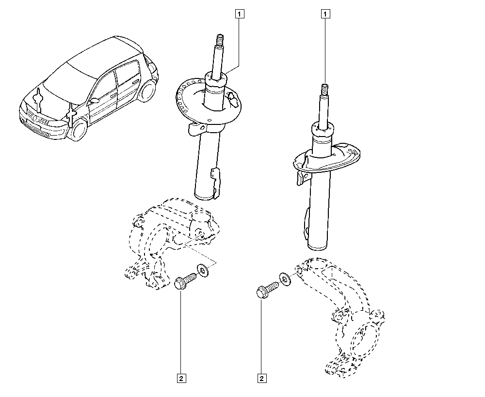 RENAULT 8200663654 - Shock Absorber onlydrive.pro