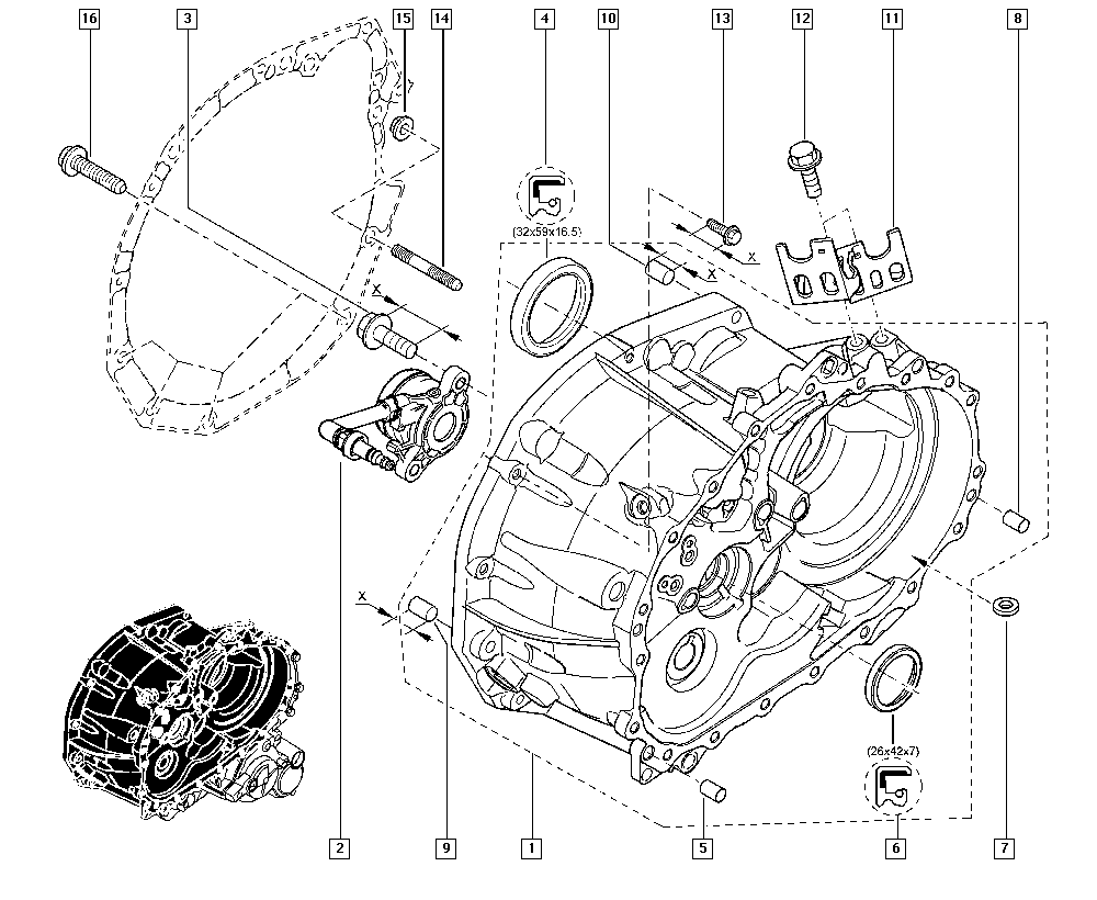 RENAULT 30 62 028 64R - Central Slave Cylinder, clutch onlydrive.pro