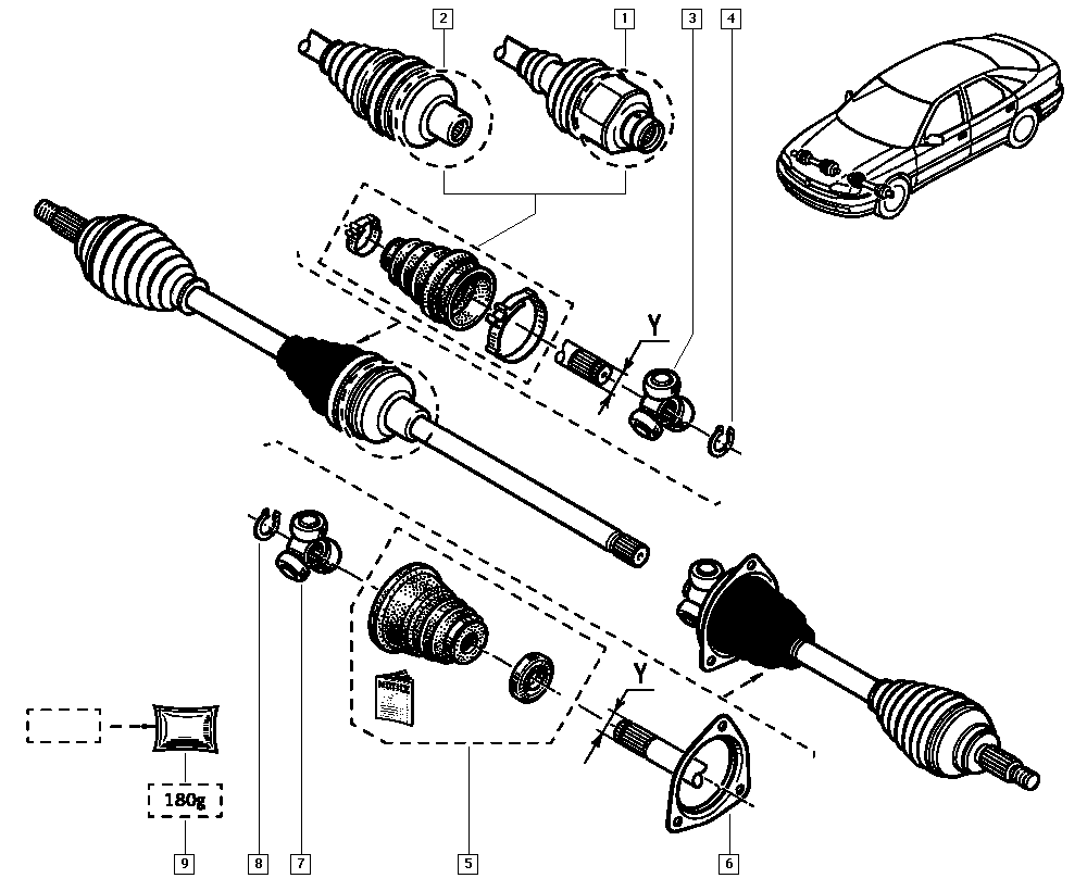 RENAULT 77 01 036 748 - Kaitsekumm, veovõll onlydrive.pro