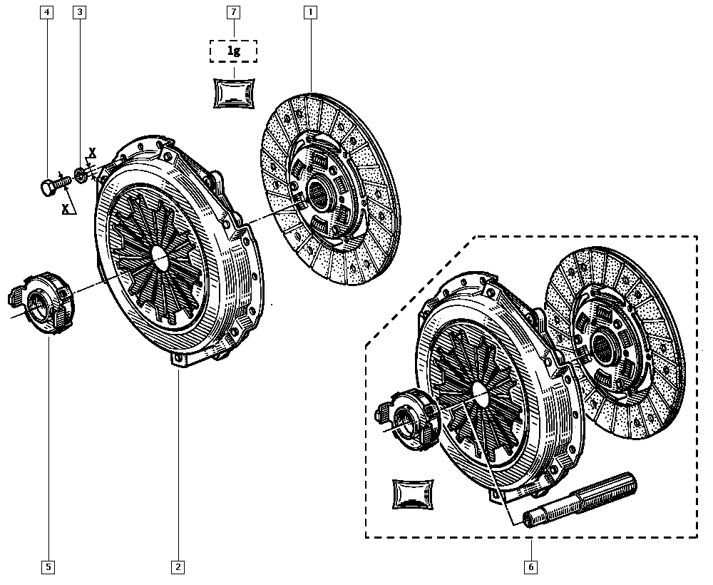 RENAULT 77 01 465 180 - Sankabos komplektas onlydrive.pro