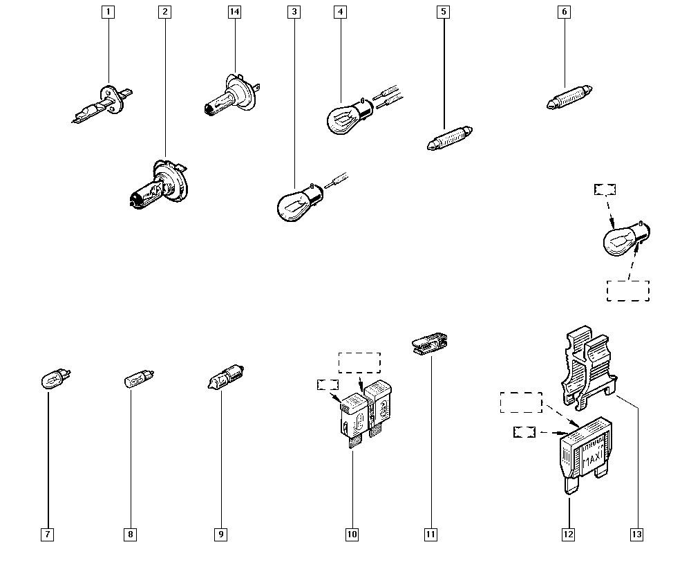 RENAULT 7701046154 - Bulbs - fuses onlydrive.pro