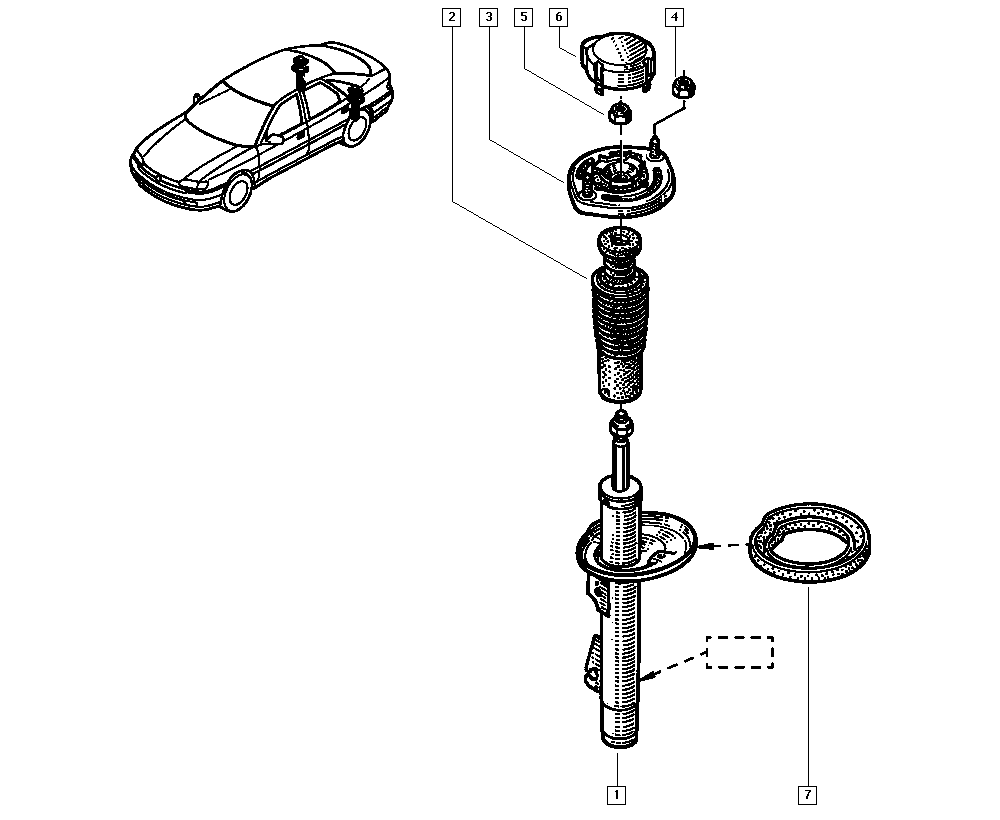 RENAULT 77 00 426 727 - Shock Absorber onlydrive.pro