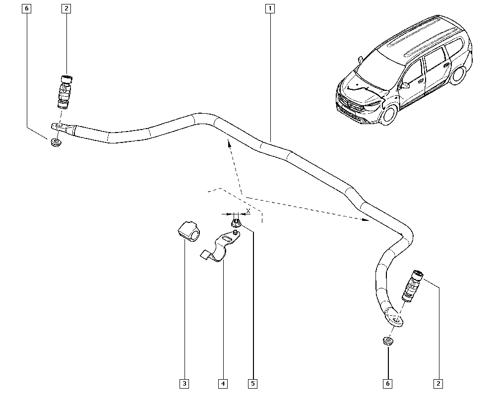 RENAULT 82 00 277 960 - Rod / Strut, stabiliser onlydrive.pro