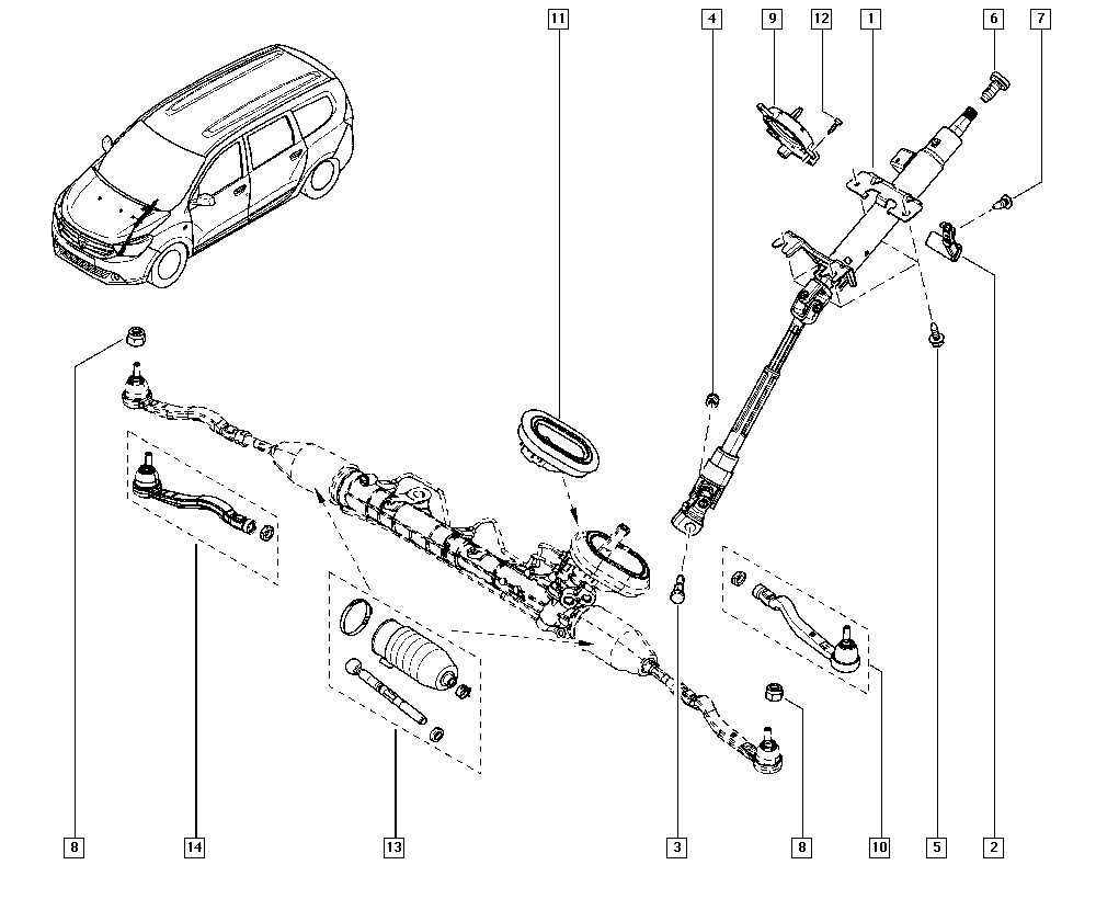 NISSAN 4852 004 10R - Steering onlydrive.pro