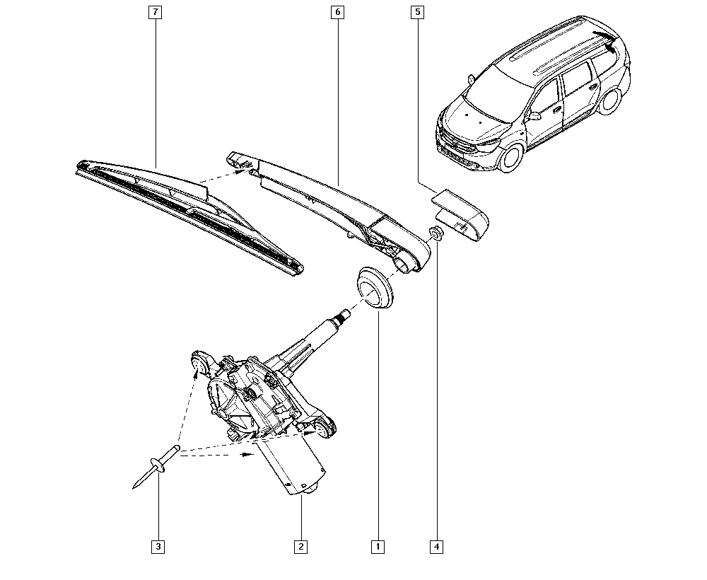 RENAULT 28 71 024 67R - Wiper Motor onlydrive.pro