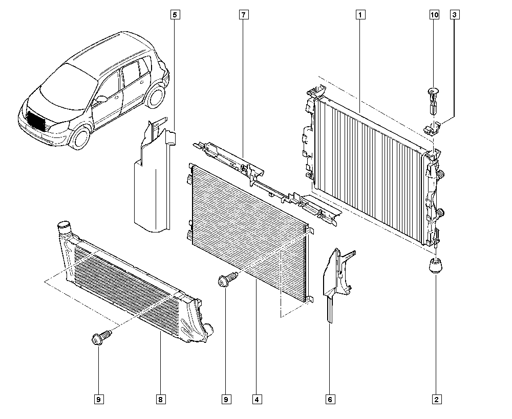 RENAULT 82 00 115 542 - Radiaator,mootorijahutus onlydrive.pro