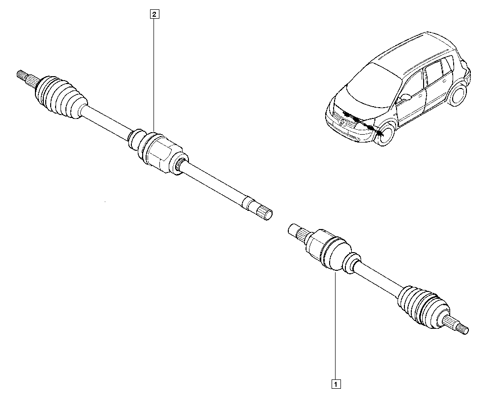 RENAULT 8200198016 - Drive Shaft onlydrive.pro