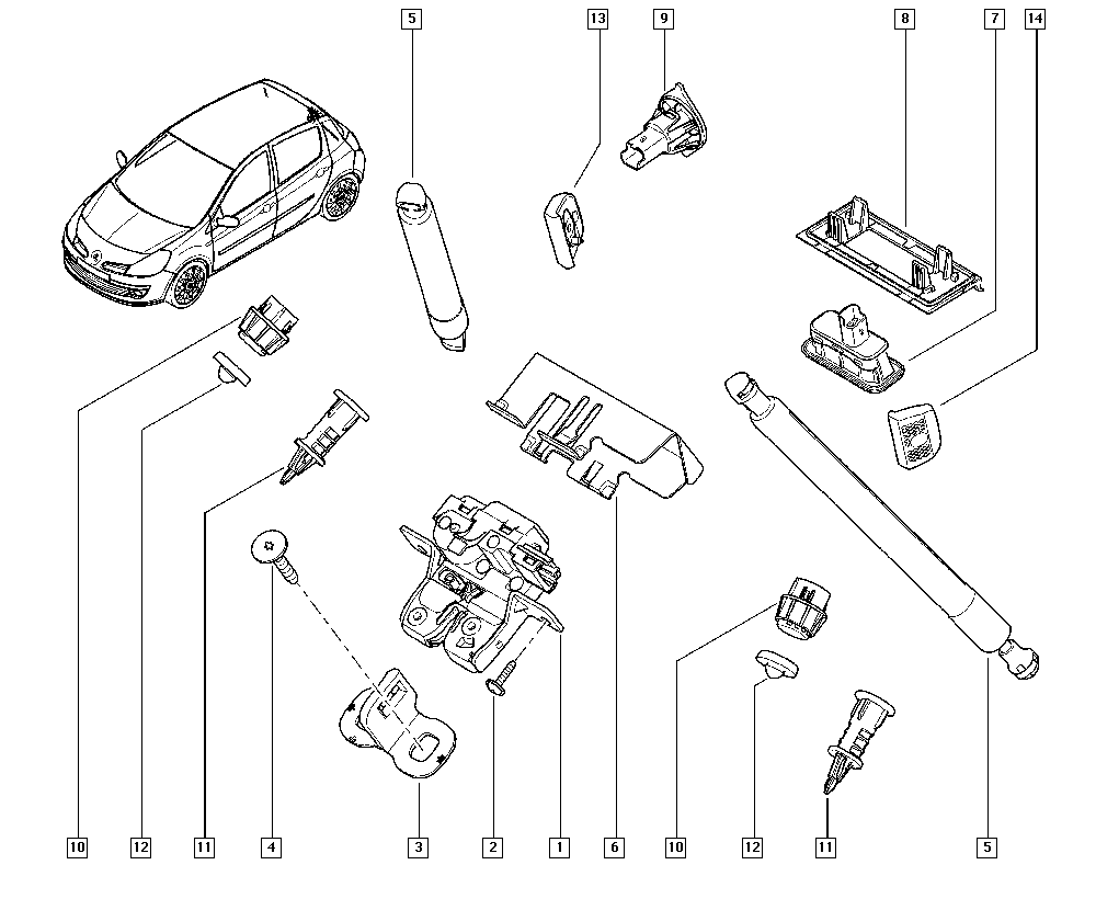 RENAULT 8200299546 - Газовая пружина, упор onlydrive.pro