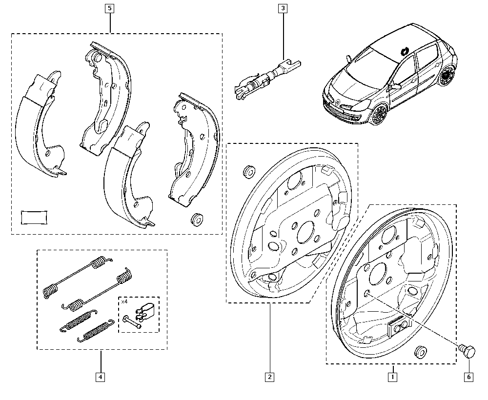 NISSAN 7701208357 - Brake Shoe Set onlydrive.pro