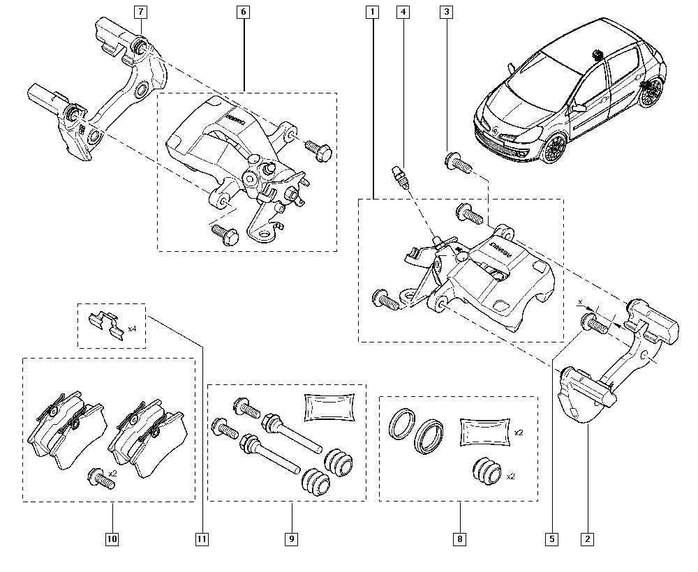 RENAULT 7701208362 - Stabdžių apkaba onlydrive.pro