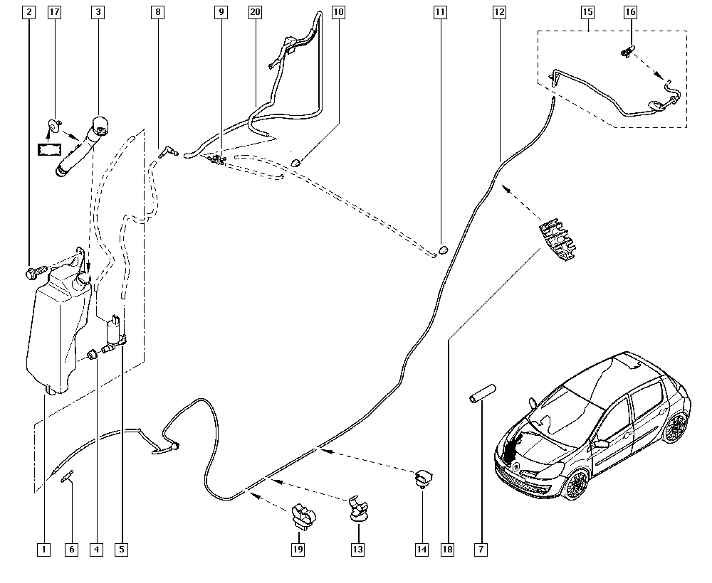 RENAULT 7700428386 - Screen washer reservoir onlydrive.pro