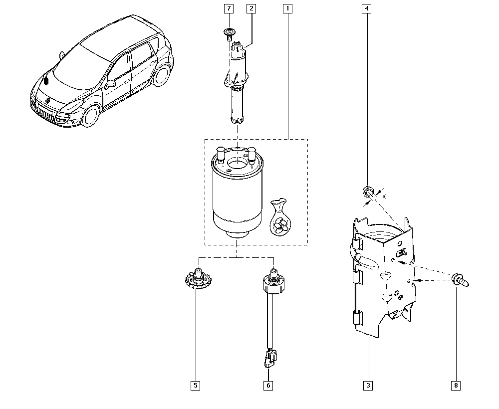 RENAULT 16 40 093 84R - Kütusefilter onlydrive.pro