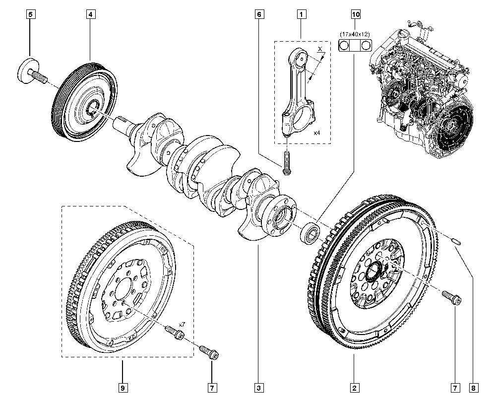 RENAULT 7703102139 - Centering Bolt, crankshaft pulley onlydrive.pro