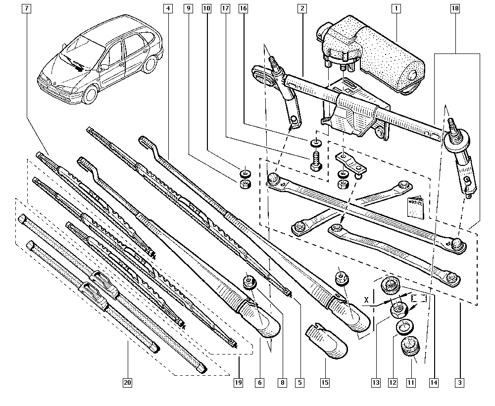 RENAULT 288905546R - Stikla tīrītāja slotiņa onlydrive.pro