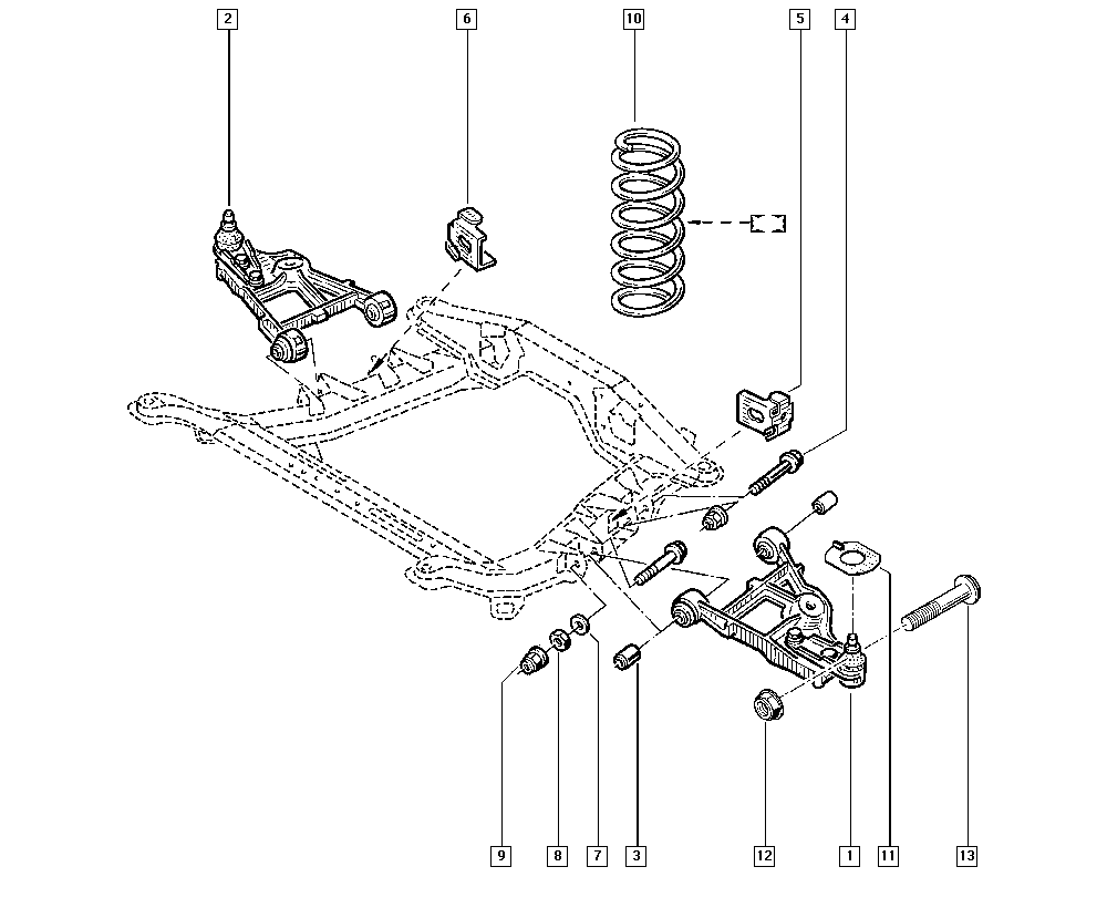 RENAULT 82 00 651 163 - Bush of Control / Trailing Arm onlydrive.pro