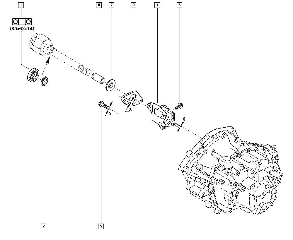 RENAULT 77 01 071 133 - Piekare, Kardānvārpsta onlydrive.pro