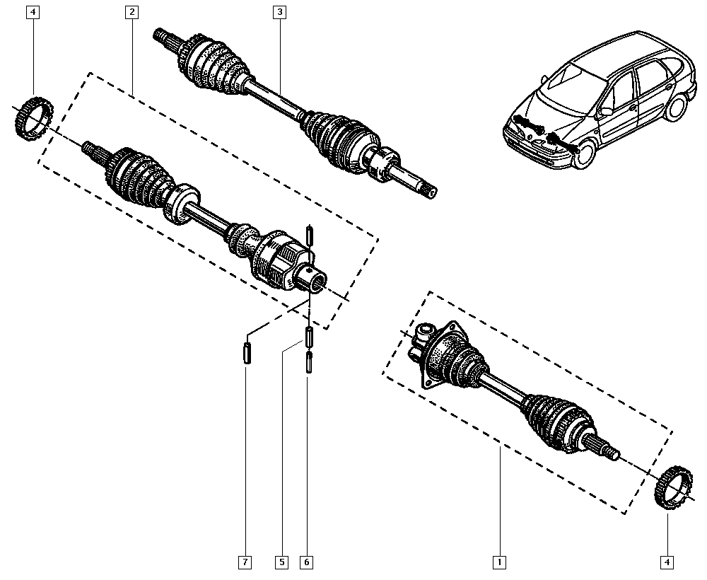 RENAULT 7700111914 - Piedziņas vārpsta onlydrive.pro