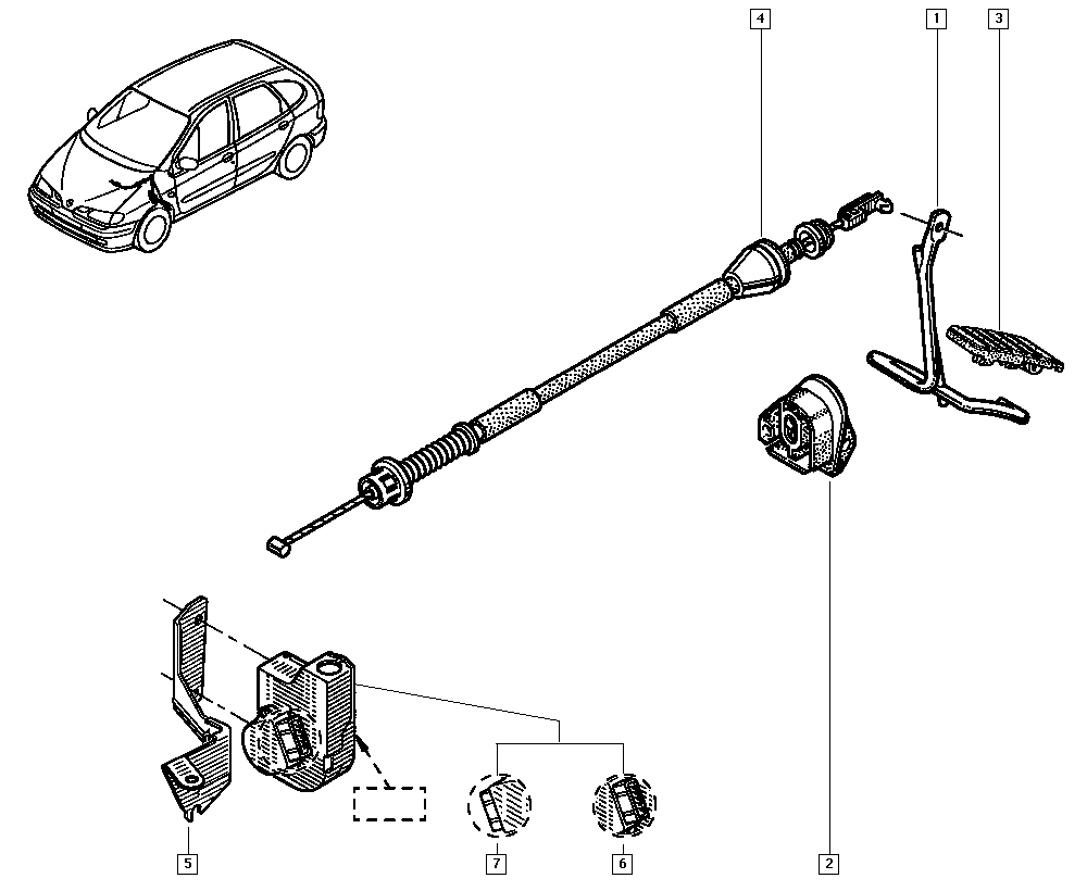 RENAULT 8200 073 162 - Тросик газа onlydrive.pro