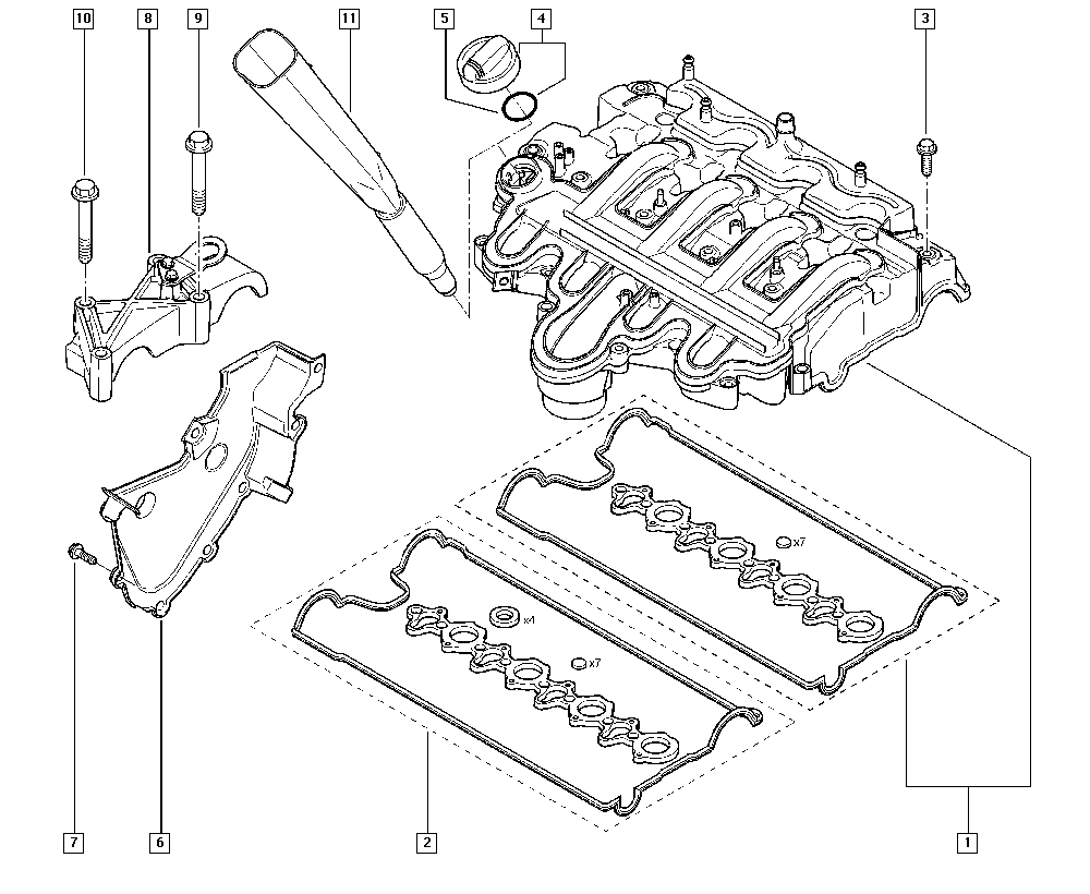 NISSAN 7701472450 - Cylinder head - valve rocker cover onlydrive.pro