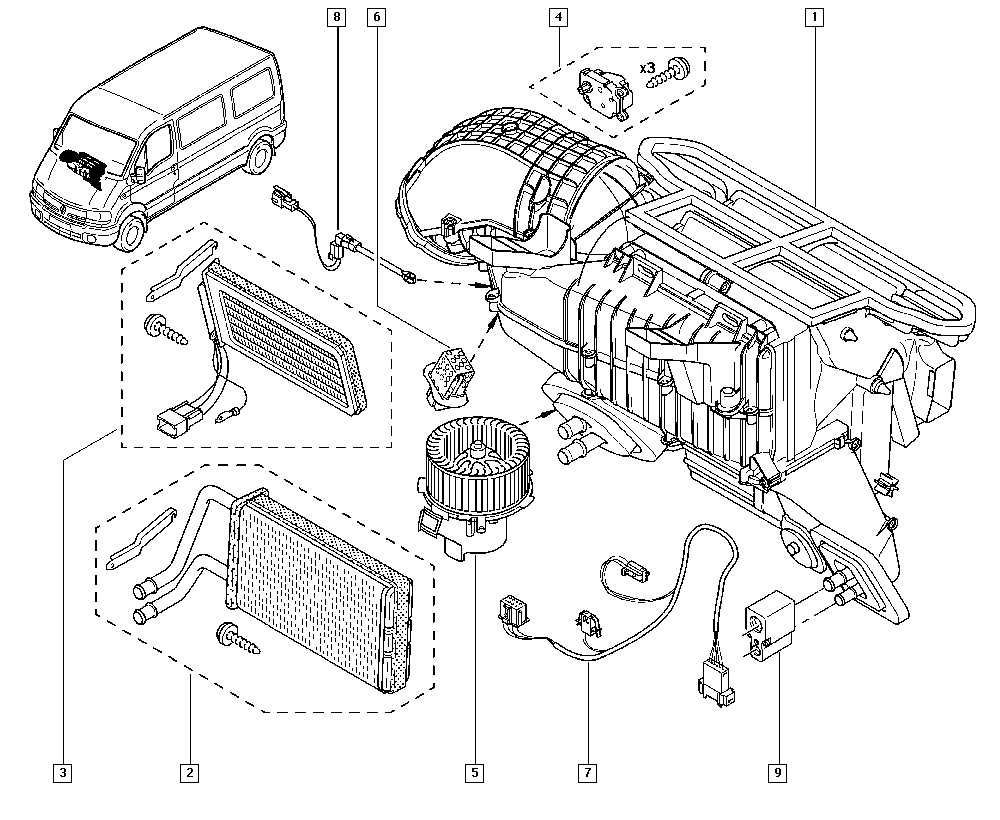 RENAULT 77 01 207 992 - Теплообменник, отопление салона onlydrive.pro