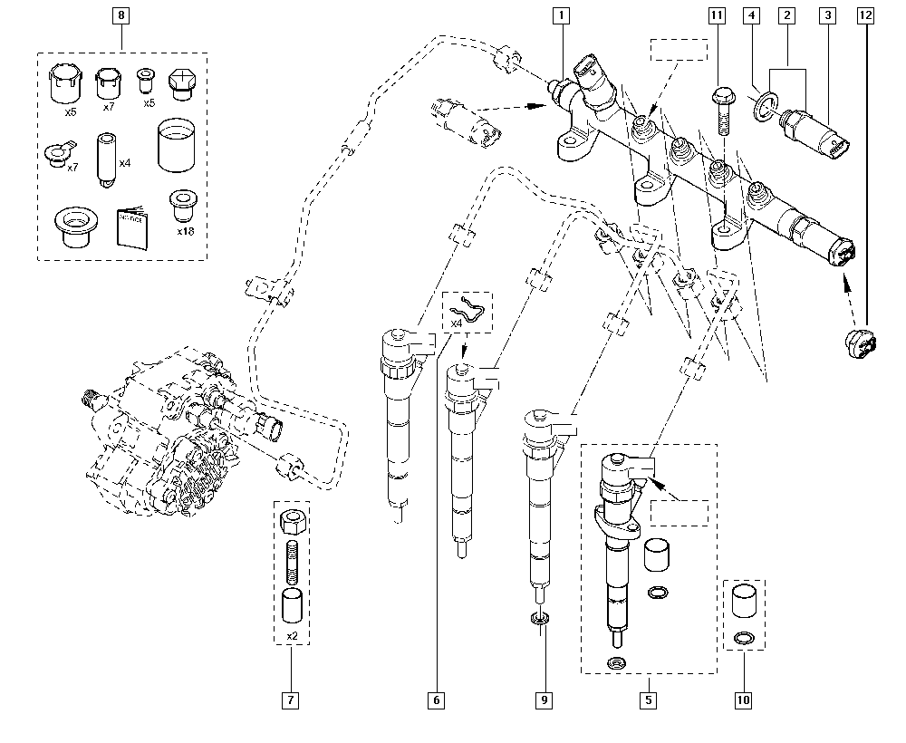 RENAULT 8200553118 - Repair Kit, injector holder onlydrive.pro