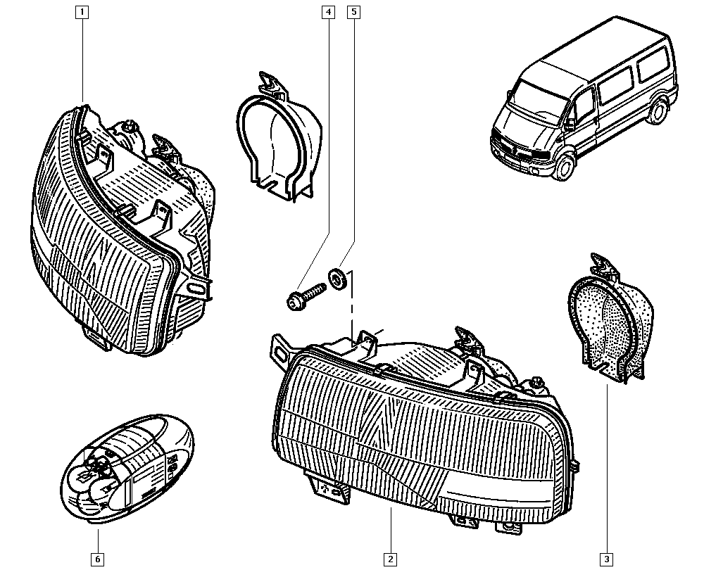 NISSAN 7701044518 - Основная фара onlydrive.pro