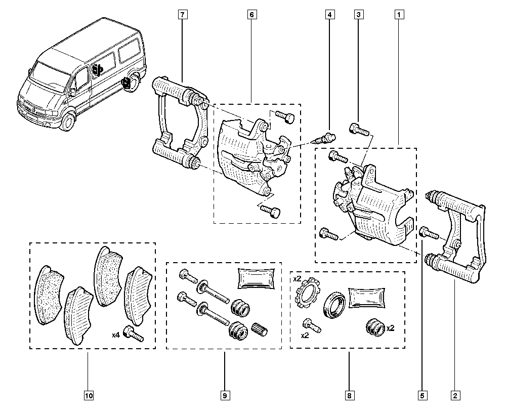 RENAULT 7701207639 - Repair Kit, brake caliper onlydrive.pro