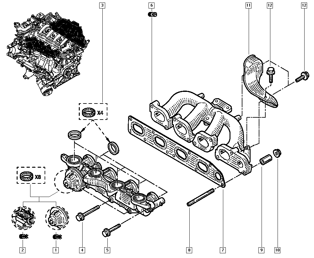 RENAULT 77 01 472 449 - Blīve, Ieplūdes kolektors onlydrive.pro