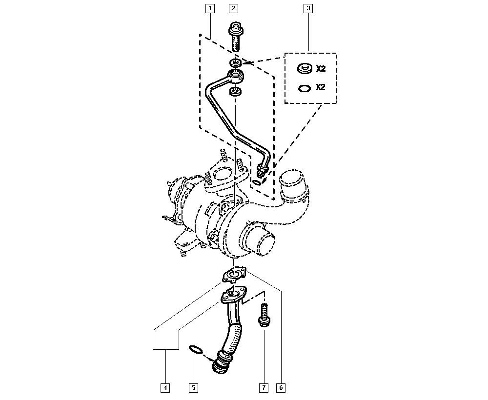 RENAULT 8200595305 - Oil Pipe, charger onlydrive.pro