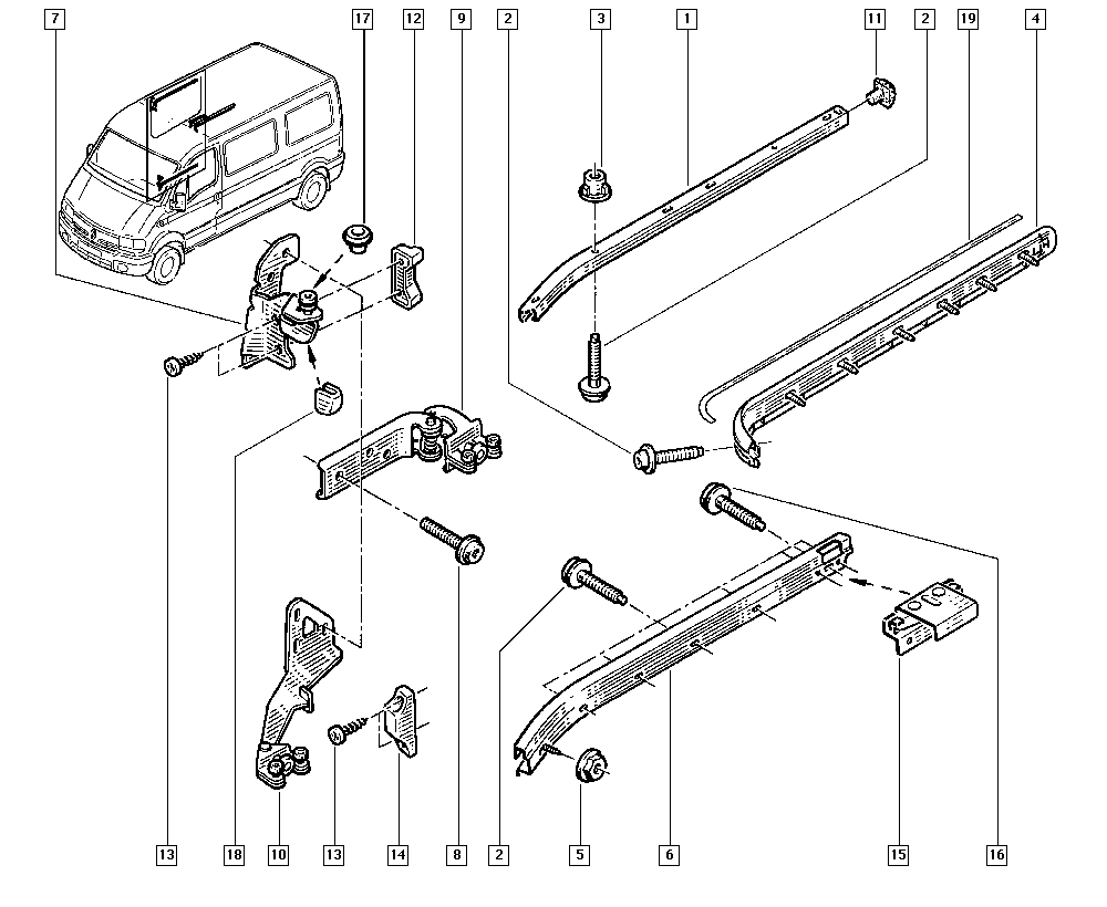 RENAULT 7700352379 - Roller Guide, sliding door onlydrive.pro