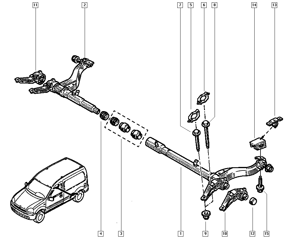 RENAULT 77 01 464 321 - Ремкомплект, балка моста onlydrive.pro