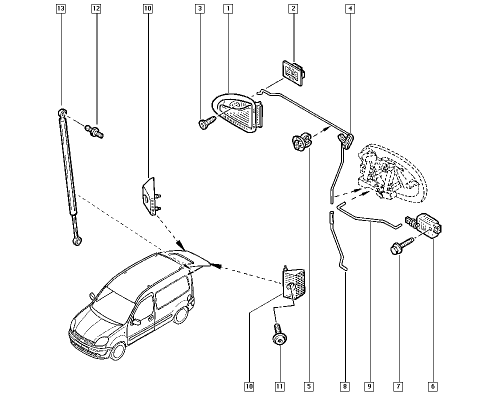 RENAULT 7700303186 - Газовая пружина, упор onlydrive.pro