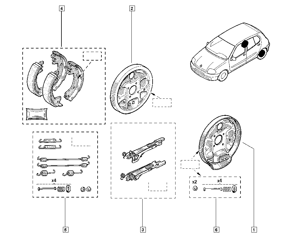 RENAULT 7701207178 - Brake Shoe Set onlydrive.pro