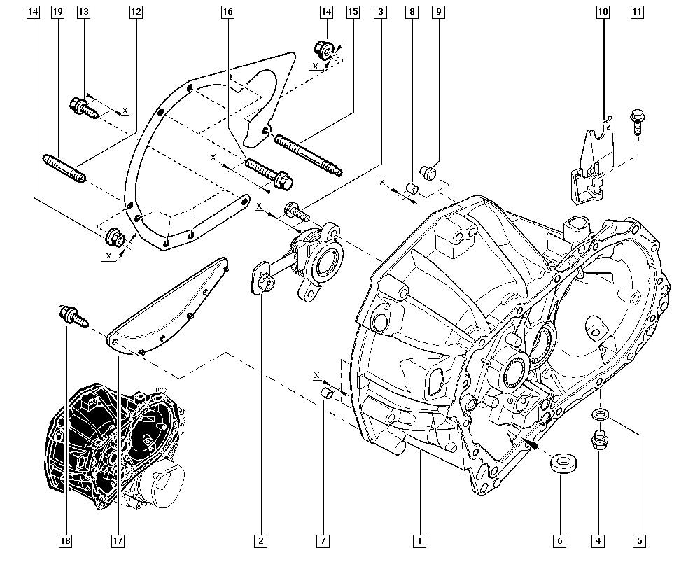 RENAULT 82 00 764 612 - Central Slave Cylinder, clutch onlydrive.pro