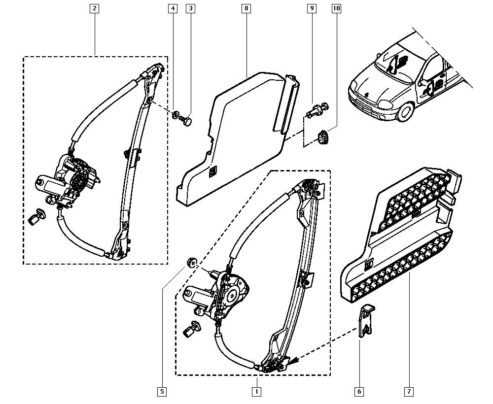 RENAULT 77 01 207 255 - Lango pakėliklis onlydrive.pro