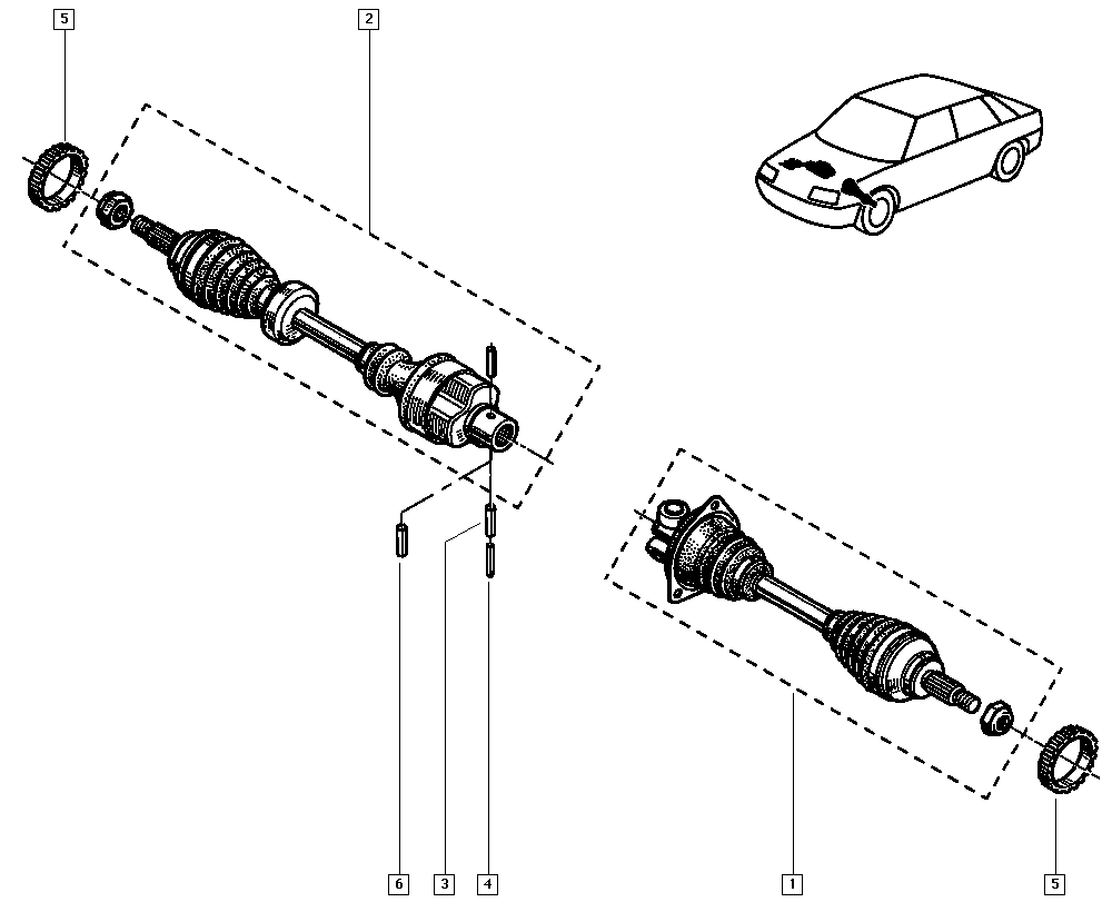 RENAULT 7701351484 - Piedziņas vārpsta onlydrive.pro