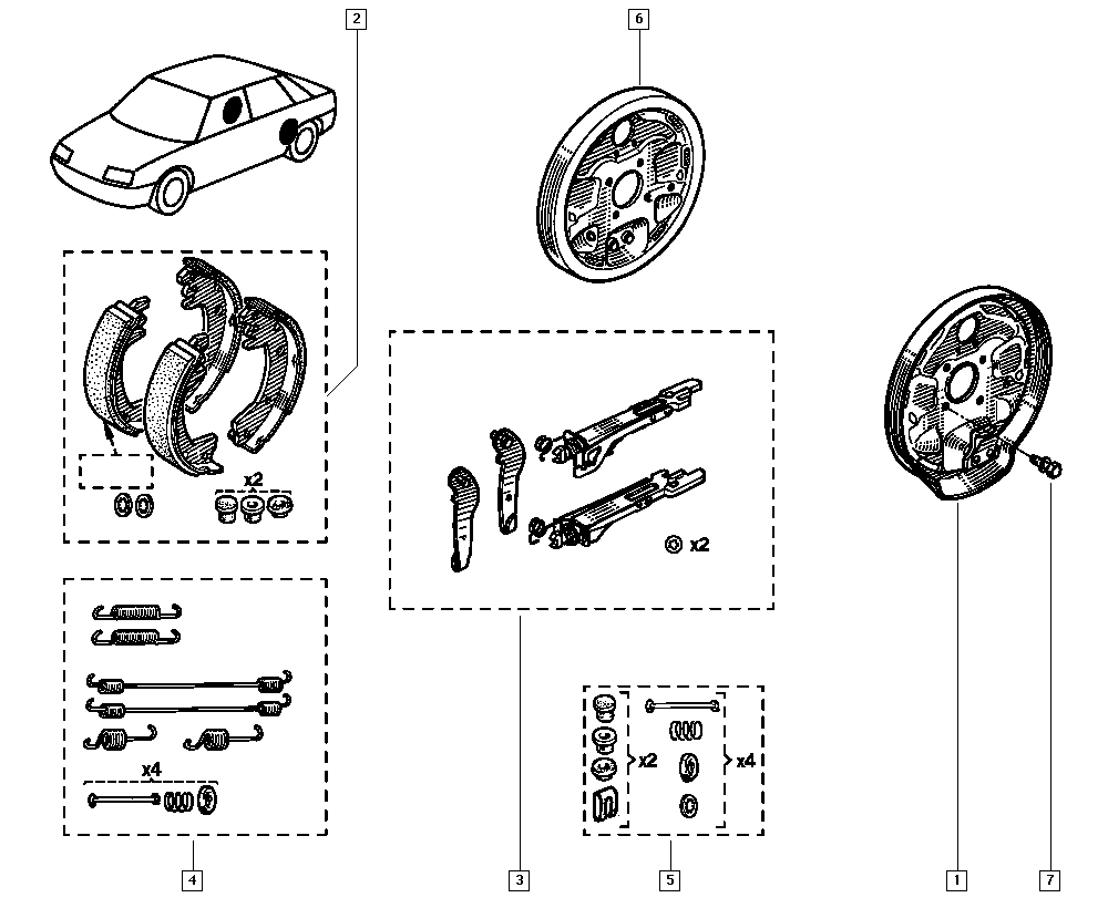 RENAULT 7701349780 - Piduriklotside komplekt onlydrive.pro