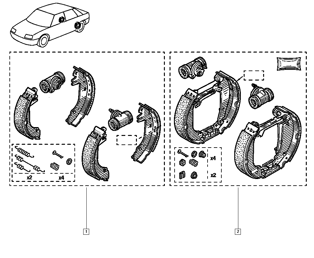 RENAULT 7701205097 - Brake Shoe Set onlydrive.pro