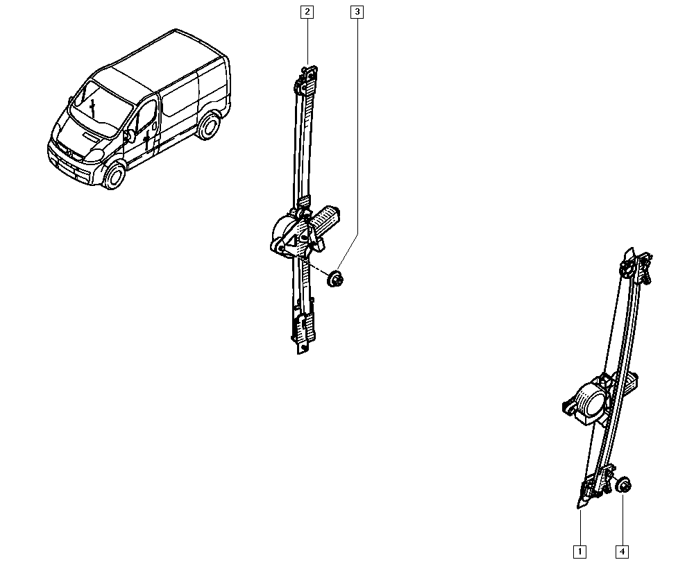 Opel 7700311820 - Window Regulator onlydrive.pro