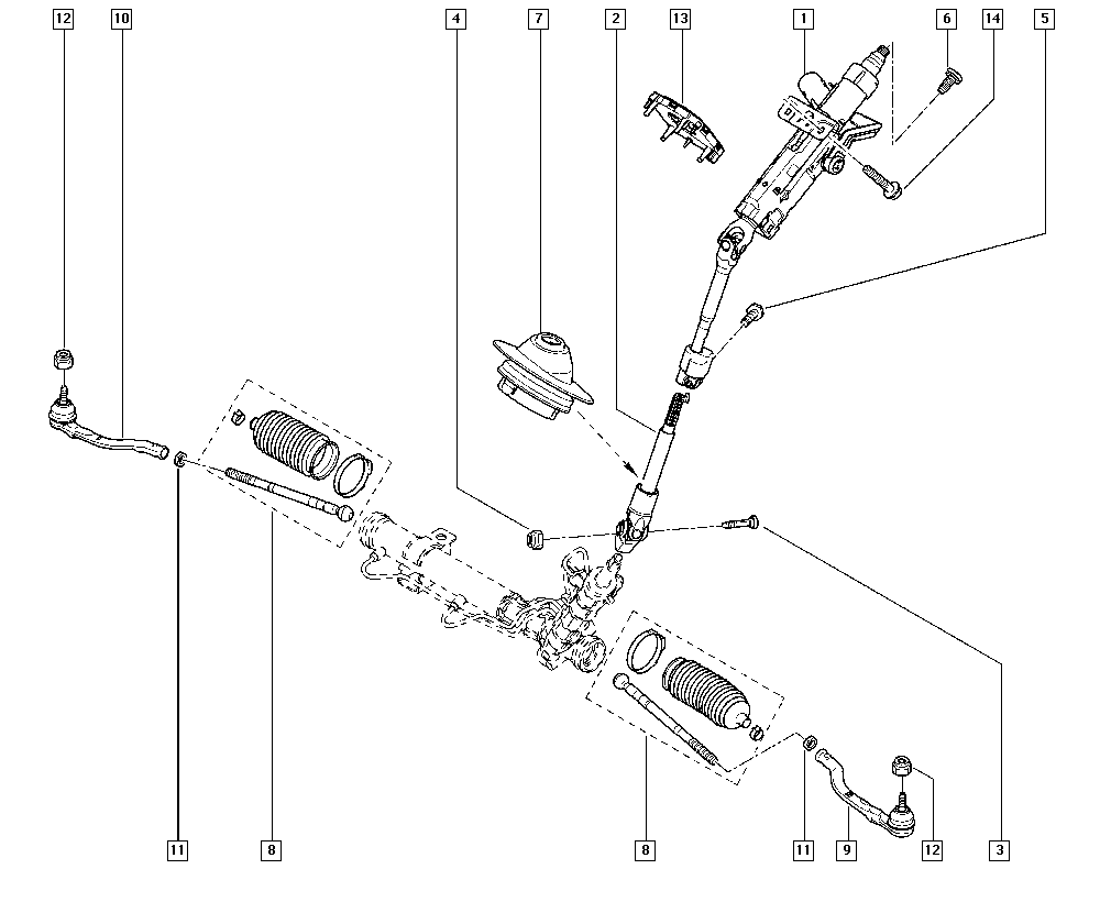 NISSAN 7701473333 - Vidinė skersinė vairo trauklė onlydrive.pro