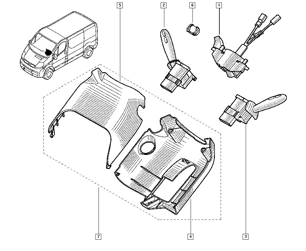 RENAULT 7701050685 - Steering wheel switches onlydrive.pro